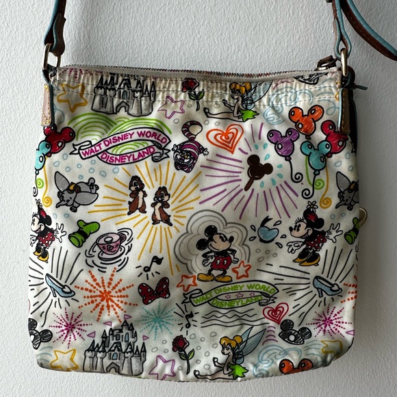 Dooney and Bourke Disney Parks White Sketch Character Cross Body Purse - Picture 10 of 16